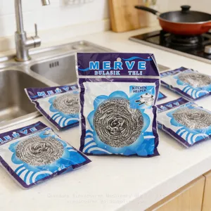 50g Large Kitchen Cleaning Stainless Steel Scourer Ball Durable and Stain Resistant Scourer thumbnail-1