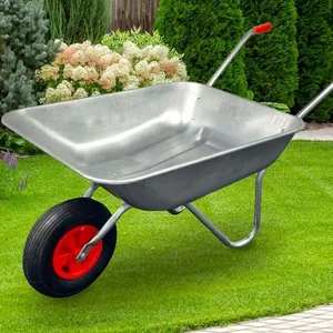 Wheelbarrow With Solid Tire for Landscaping and Farming thumbnail-3