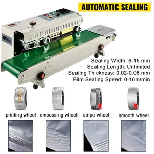 Portable Plastic Bag Sealer Plastic Paper Bag Continuous Sealer Sealing Machine thumbnail-2