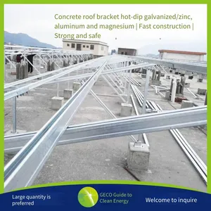 Jugao Geco Concrete Roof Mounts, Cement Block Photovoltaic Mounts, Galvanized, Zinc-aluminum-magnesium, Solar Photovoltaic Power Generation thumbnail-2
