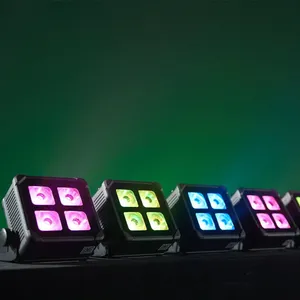 4*15w LED RGBWA UV 6 in 1 Waterproof Battery Light Wall Decoration Wash Light thumbnail-2