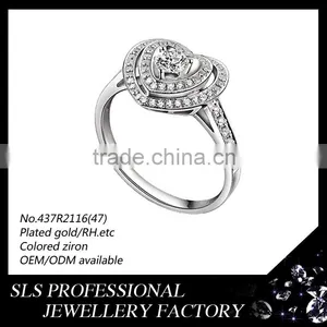 New Design Rings German Silver Jewelry Fashion Heart Shape German Silver Jewelry Fashion thumbnail-1