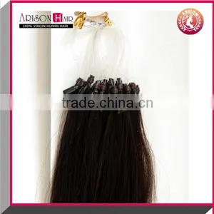 Cheap Peruvian Hair Extension Micro Ring Hair Keratin Human Remy Hair Extension thumbnail-1