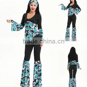 Walson Hot Sale 20s 50s 70s Retro Hippie Girl Disco Dancing Groovy Party Halloween Costume thumbnail-1