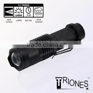 (130316) Promotional Customized Logo Mini Pocket AA Batteries Flashlights With 3 Modes thumbnail-1