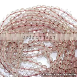 Genuine Rose Quartz Cut Gemstone Beads Strands Factroy Price Wholesale Suppliers thumbnail-3