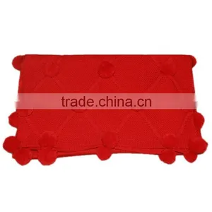 Lady Red Acrylic Knitting Scarf Shawl thumbnail-3