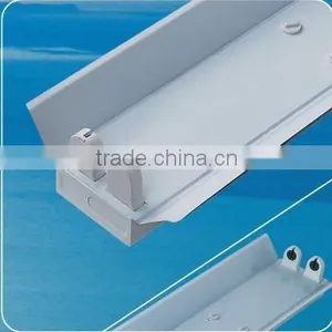 Uesd for Office and Store 20W Durable White Paint Super-quiet Inductance Double Tubes Lamp T8 Fixture With Cover and Ballast thumbnail-1