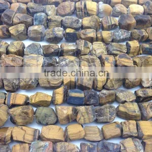 NO PS!!Wholesale Rough Tigereye Tumble Semi Precious Loose Beads thumbnail-2