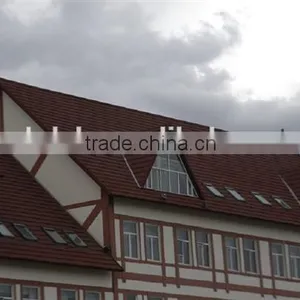 Colorful Stone Chip Stone Coated Metal Roofing Tiles thumbnail-1