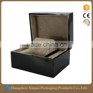 Black Lacquered Finished Wood Watch Gift Box Watch Packaging Box thumbnail-1