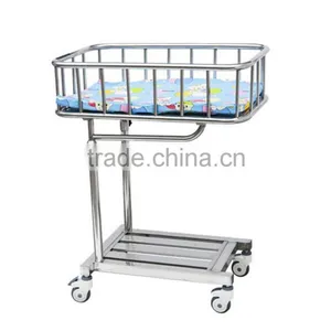 High Quality Hospital Bed Stainless Steel Baby Cot Bed Baby Bed Crib thumbnail-1