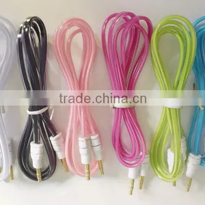 DC3.5 Dual Color Transparent AUX Cable /6 Colors thumbnail-1
