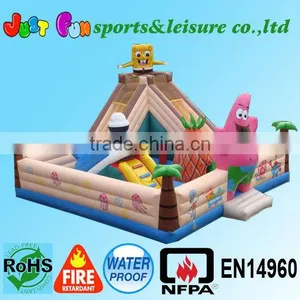 Cheap Inflatable Fun City for Sale,spongebob Inflatable Fun City for Kids thumbnail-1