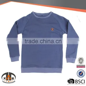 Latest Design Custom Embossed Blank Cotton Sweatshirt for Men Without Hood thumbnail-1