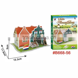 Holland Flower Shop 3D Jigsaw Puzzle Perfect Educational Kid Toy thumbnail-1
