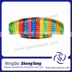 Olives Shape Rainbow Fabric Wrap Beads thumbnail-1