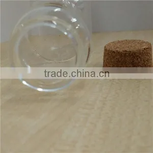 Transparent 35*45mm High Borosilicate Glass Bottle With Wood Cork thumbnail-5