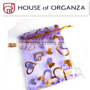 Organza Gift Bag With Golden Design thumbnail-1