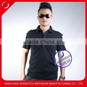 Custom Walf Checks Fabric Mens Polo Shirt Design With Epaulet and Pockets thumbnail-1