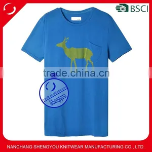 China T-shirt Supplier Wholesale Custom Printing T-shirt With Pocket thumbnail-1