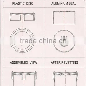 Flip Off Seal Flip Off Cap Plastic Auminium Cap YS-C617 thumbnail-1