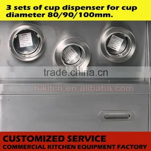 Restaurant Kitchen 1.2 Meters Worktable Centre Island With 3 Cup Dispensers thumbnail-2