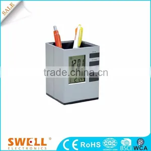Hot Sale New Design Penholder Clock , Colorful Penholder With Clock thumbnail-1