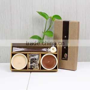 Promotional Gift Set With Incense Sticks Scented Candles and Ceramic Holder thumbnail-1