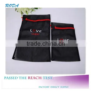 YIWU RODA 100%polyester Embroidery Black Durable Laundry Bag thumbnail-1