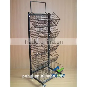 Universal Purpose Floor Mobile Wire Shelving Stand With Good Quality thumbnail-5