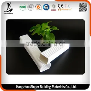 Plastic Pvc Rain Gutters for Roofing Drainage, 5.2inch Pvc Rain Water Collector thumbnail-5