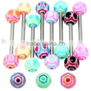 Body Jewelry-Acrylic Tongue Ring thumbnail-1