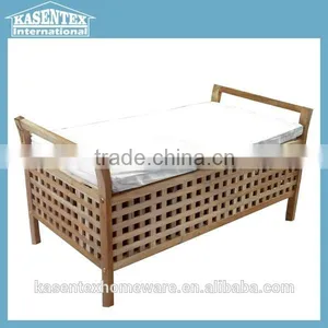 Wooden Storage Stool Solid Wood Storage Chair thumbnail-1