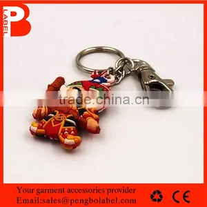 Custom Design Soft PVC Rubber Patch Key Ring Key Chain thumbnail-2