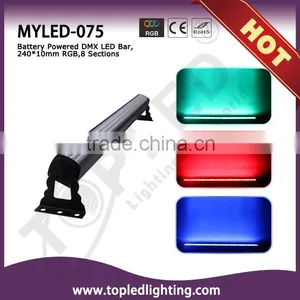 8 Sections Pixel 240*10mm Battery Operated DMX LED Bar thumbnail-1