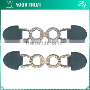Dark Brown Leather Gold Stud Snap Gold Metal Ring Coat Leather Toggle Buttons thumbnail-3