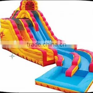 2015 HOT SALE CHEAP Kids Games Used Commercial Giant Inflatable Water Pool Slide for Sale thumbnail-1