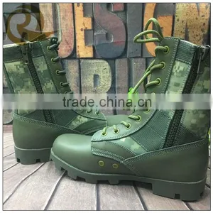 Army Green Camouflage Tactical Boots With Zipper for Army thumbnail-3