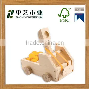 Made in China Eco-friendly Assembled Educational Pine OEM Wooden Tanker Toys thumbnail-5