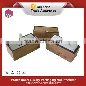 Small Single Cufflink Packaging Box /Cheap Wooden Cufflink Box Making China thumbnail-1