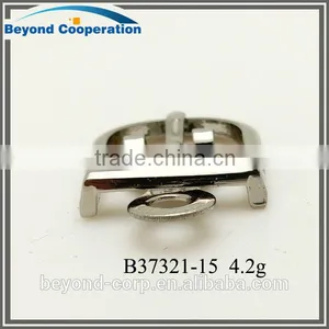 15mm Shiny Silver Polished Ajustable Shoes Buckle With Iron Clip Parts thumbnail-2