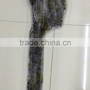 Wholesale Rex Rabbit Hoodie Muffler Shawl Scarf for Woman thumbnail-5