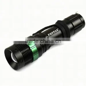 POPPAS T820 Hot Sale XPE Led Adjustable Focus Aluminum Zoom Flashlight Torch thumbnail-3