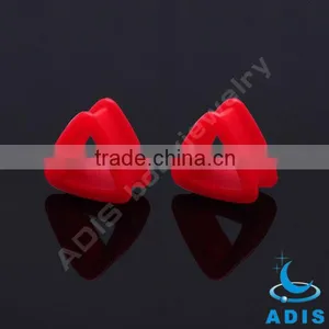 Silicon Triangle Shape Earrings Tunnel Studs thumbnail-1