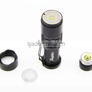 X1B 18650 Battery XML T6 10w Zoom Led Rechargeable Tactical Flashlight/Black Cheap Mini Flashlight thumbnail-4