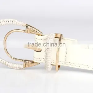 White Rhinestone Cheap Leather Female Belt SWF-15062931 thumbnail-4