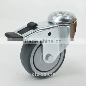 3" TPR Caster With Bolt Hole, 75mm TPR Caster With Brake thumbnail-1