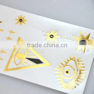 Wholesale Dazzling Metallic Temporary Tattoos Gold Body Art Tattoos Waterproof Fake Jewelry Tattoos Manufacturer thumbnail-3