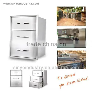Outdoor Barbecue Triple Access Drawer thumbnail-1